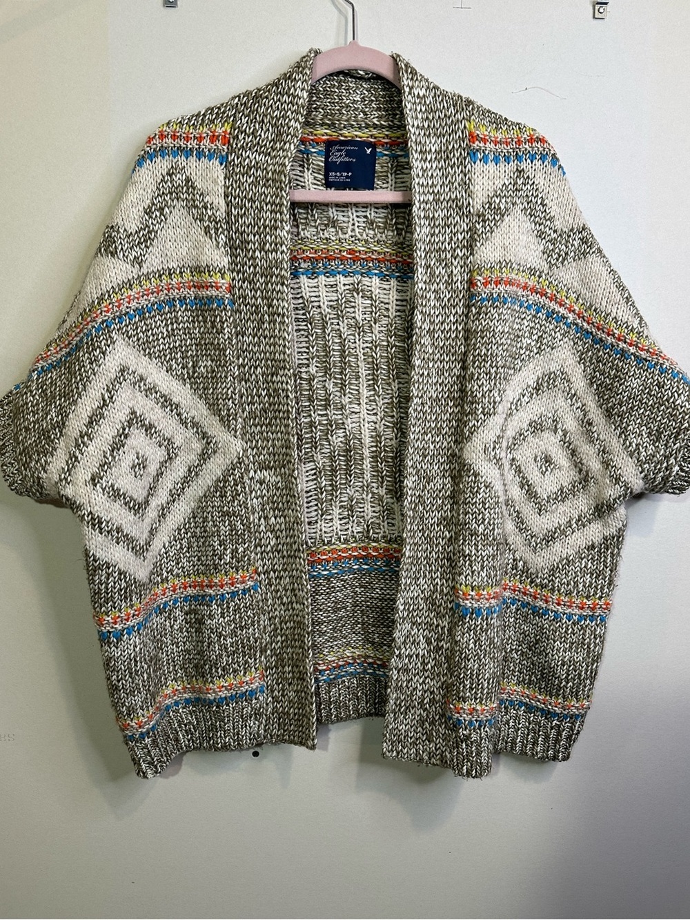 American Eagle Wool Alpaca Cardigan Women's Sz XS-S Sweater Aztec Tribal